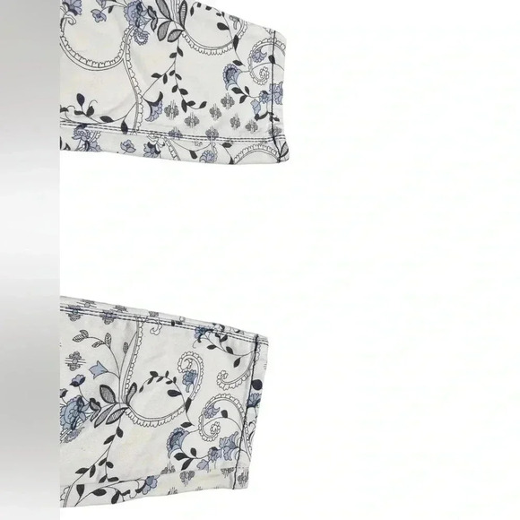 U.S. Polo Assn Blue White Paisley Floral Capri Jeans Size 6 - Picture 8 of 11